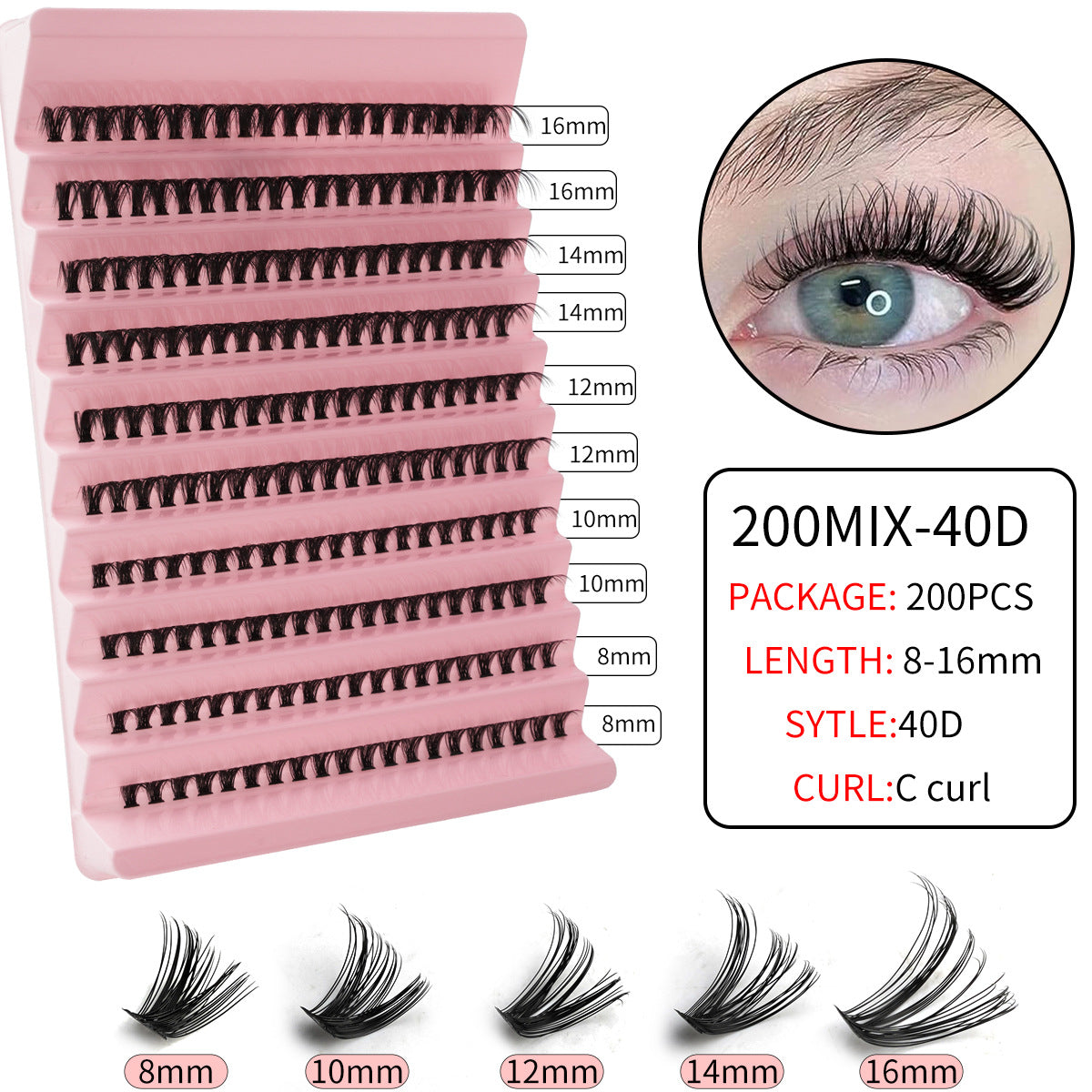 Segment Eyelashes Suit Single Cluster Individual False Lashes