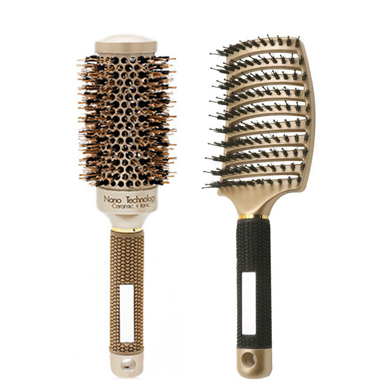 Cylinder Hairbrush Bristle Big Curved Ceramic Hair Brushes & Combs