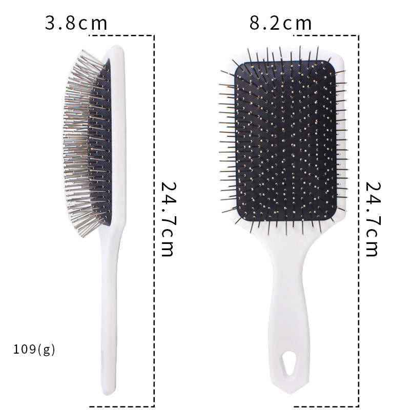 Frosted Large Square Airbag Steel Tooth Four-color Optional Hair Brushes & Combs