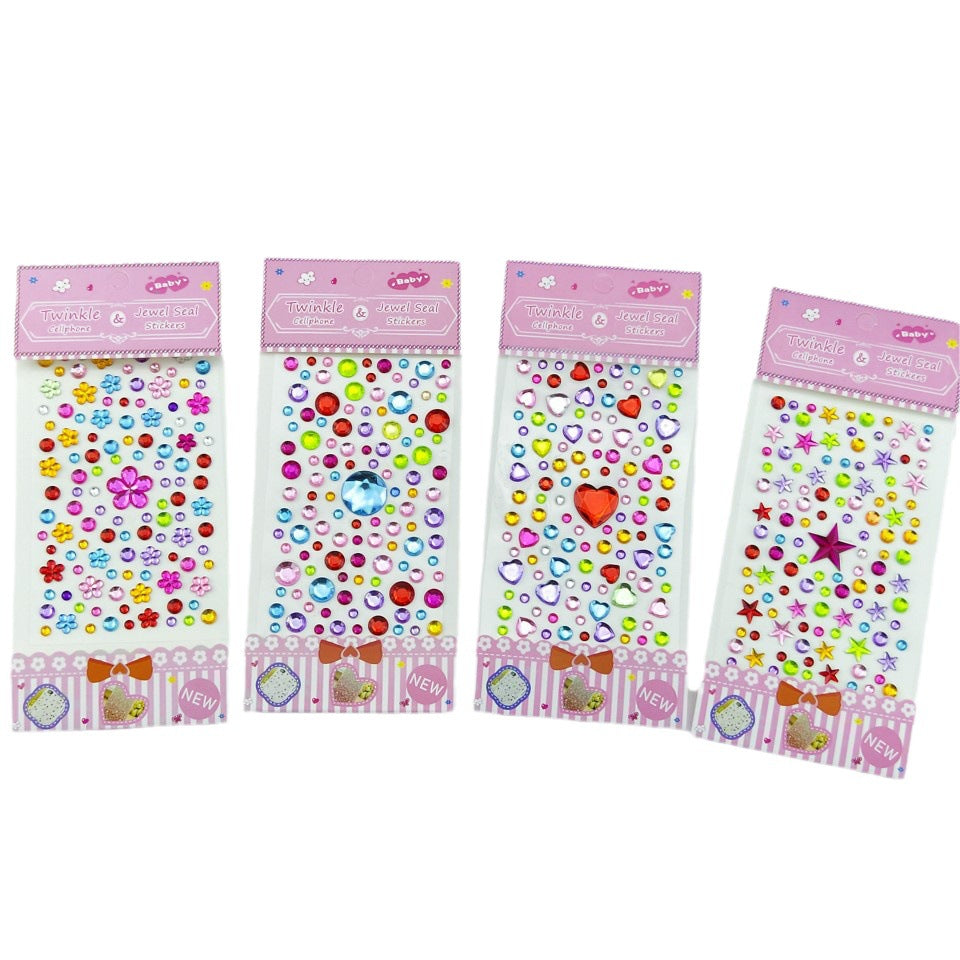 Children's Diamond Gem Stationery Stage Eyebrow Crystals Nail Care Nail Art