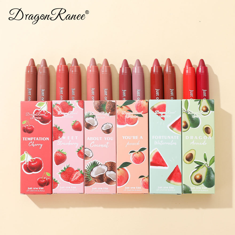 Crayon Pen Combination Liner Solid Fruit Gloss 2 Lipsticks