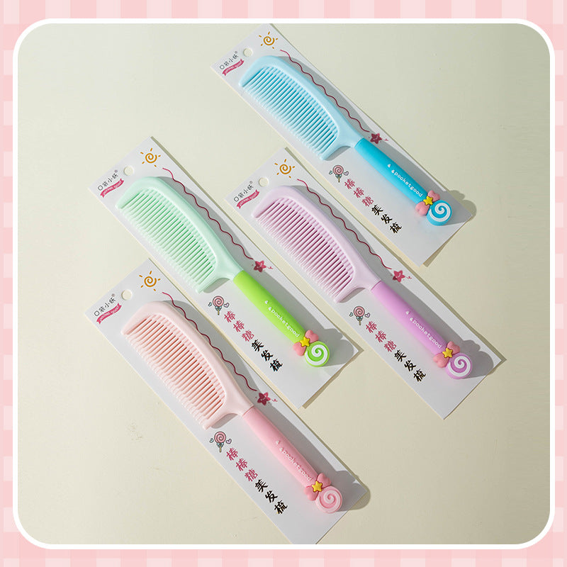 Women's For Only Lollipop Cartoon Silicone Handle Creative Hair Brushes & Combs