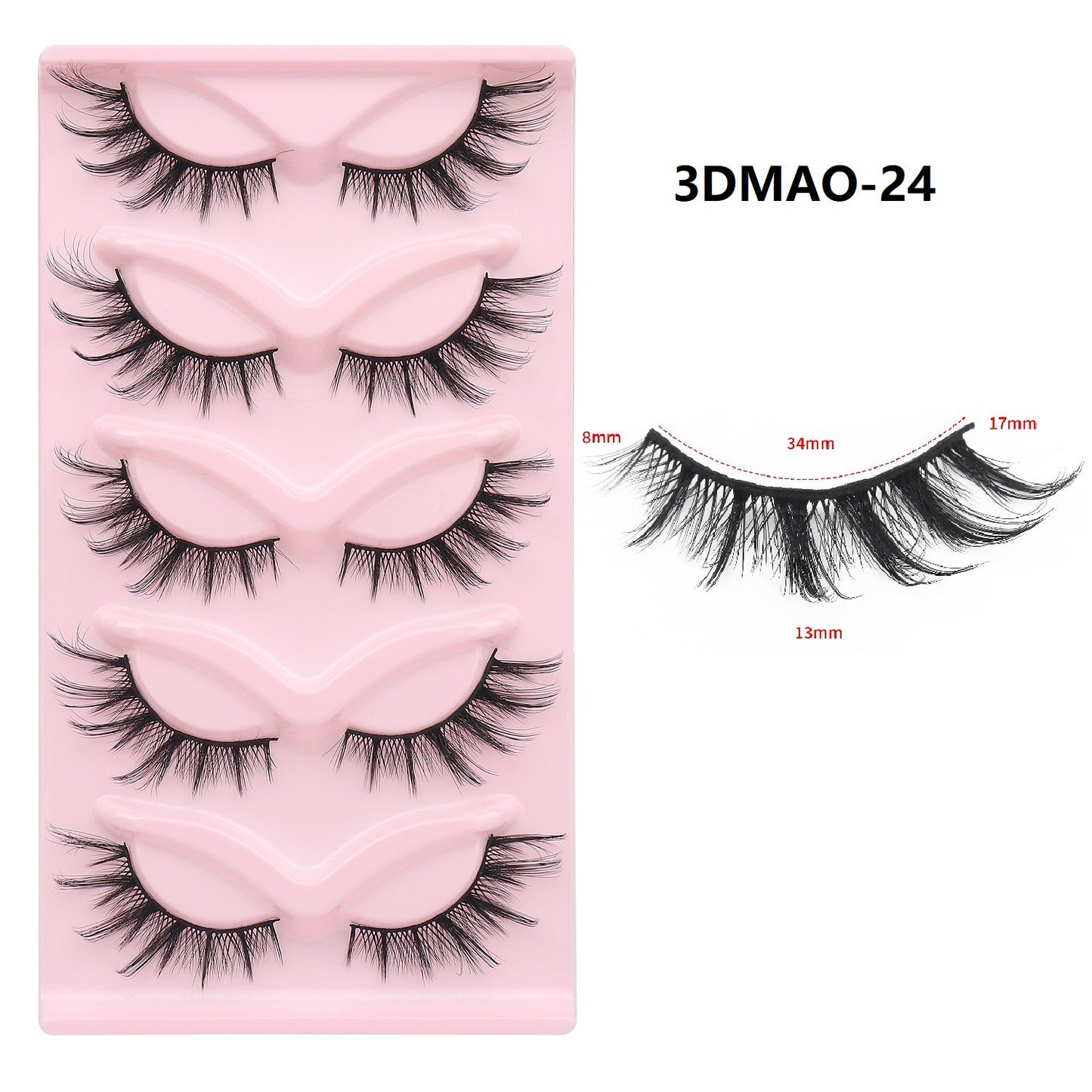 Pairs Of Cat Eyelashes Thick Curl Tail False Lashes