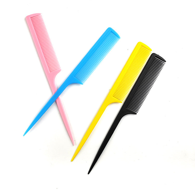 Professional Hairdressing Tools Plastic Pointed Tail Fluff Hair Brushes & Combs