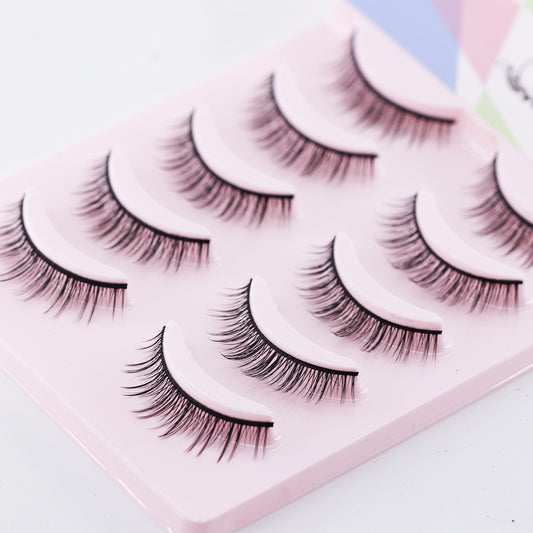 Supernatural Short Thick Simulation Hard Stem Support Double False Lashes