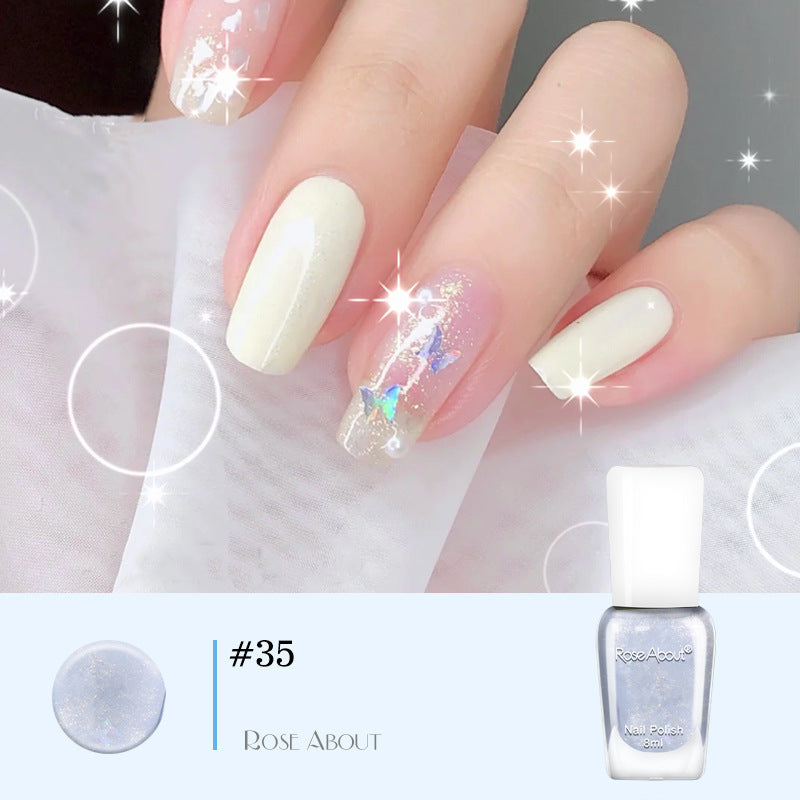 Aurora Nude Color White Transparent Odorless Nail Polish