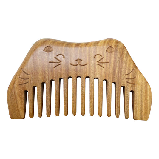 Sandalwood Wide Tooth Fine Female Mini Hair Brushes & Combs