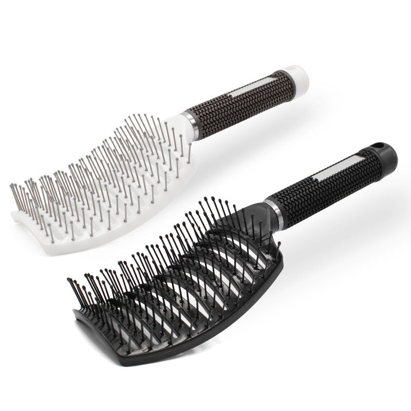 Men's Big Back Styling Curly Plastic Ribs Hair Brushes & Combs