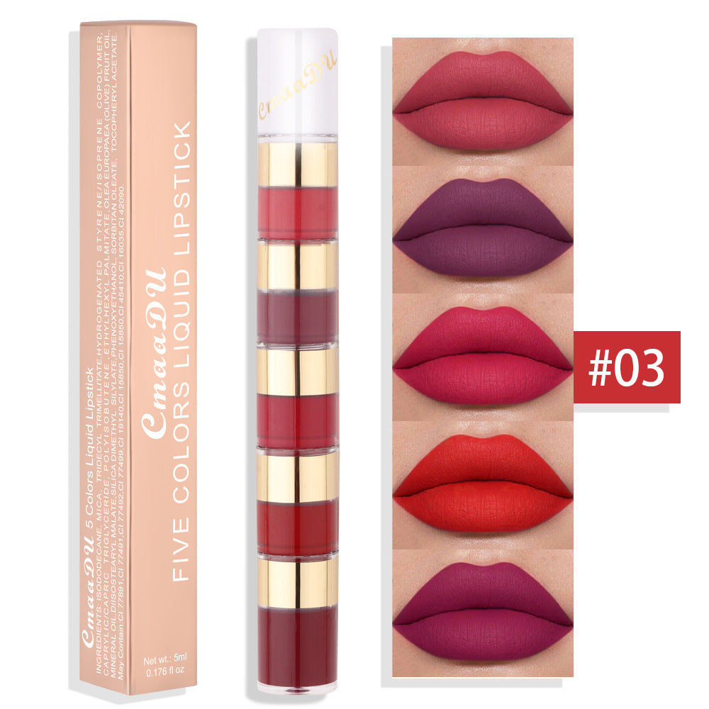 Gloss Combination Matte Finish Not Easy To Meet Water Lipsticks