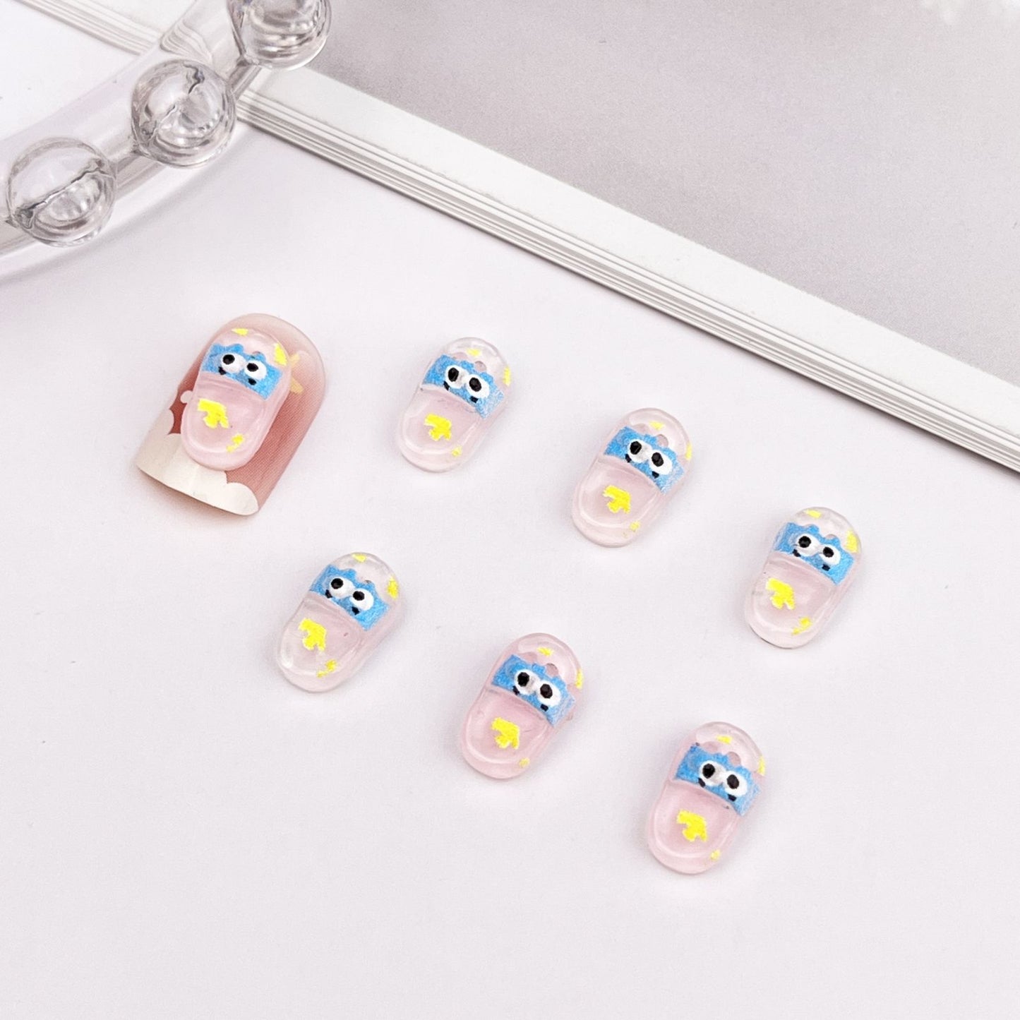 Cartoon Summer Cool Simulation Slippers Resin Nail Care Nail Art