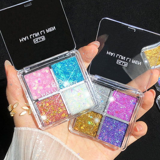 Children's Large Sequins Four-color Shadow Party Dance Eyeshadow