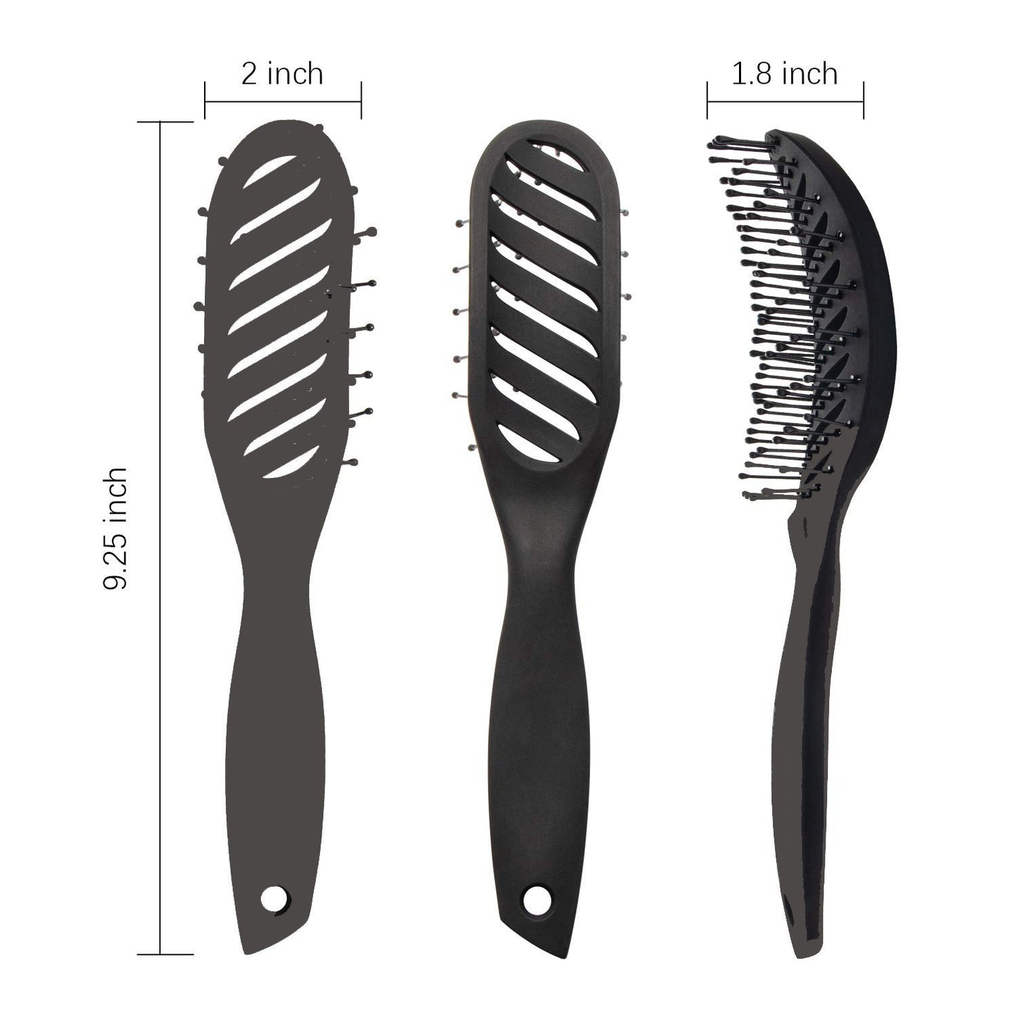 Women's Texture Hollow Out Vent Fluffy High Hair Brushes & Combs