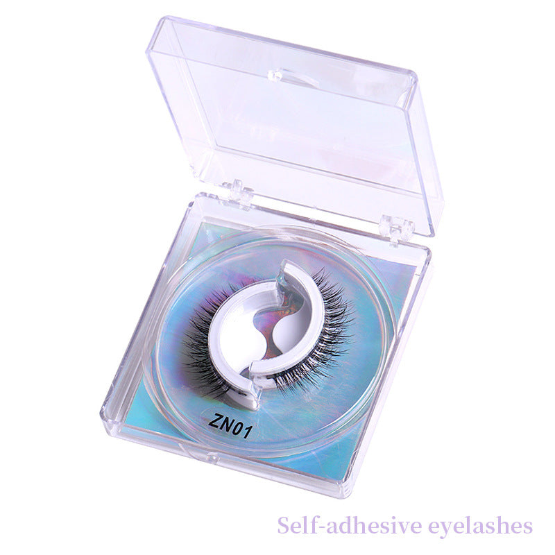 Pair Self-adhesive Eyelashes Thick Curl Soft Black Stem Eyelash False Lashes