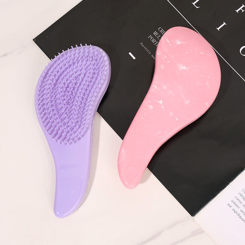 Versatile Massage Macaron Marbling Foot Smooth Hair Brushes & Combs