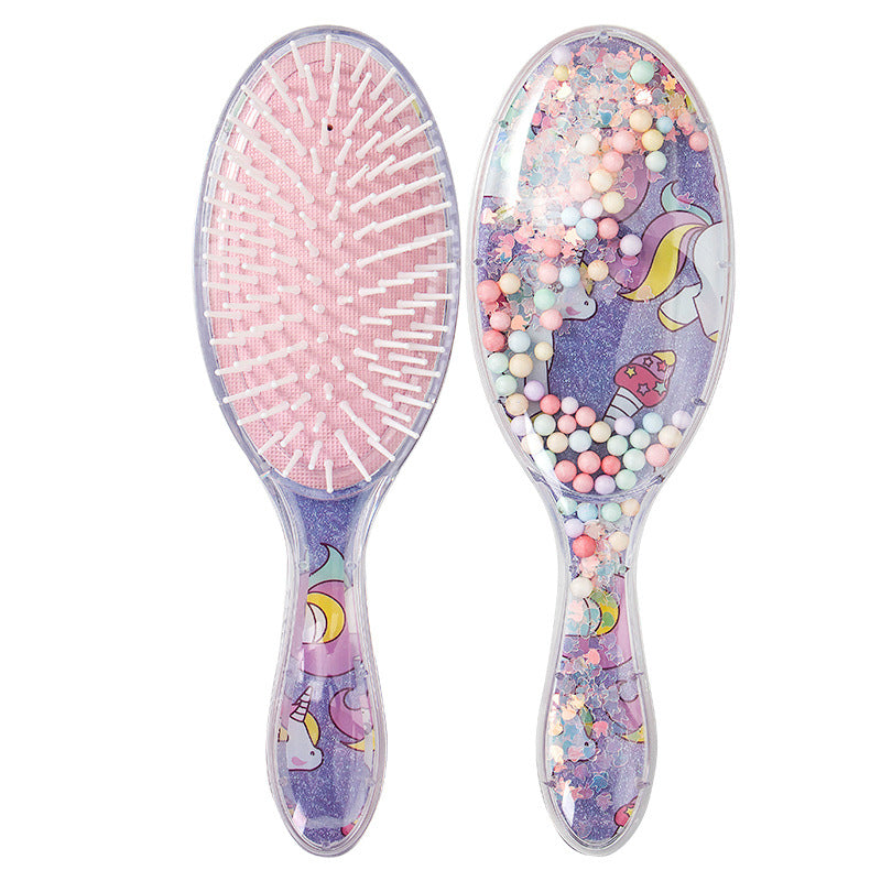 Air Cushion Transparent Massage Ultrasonic Rainbow Hair Brushes & Combs