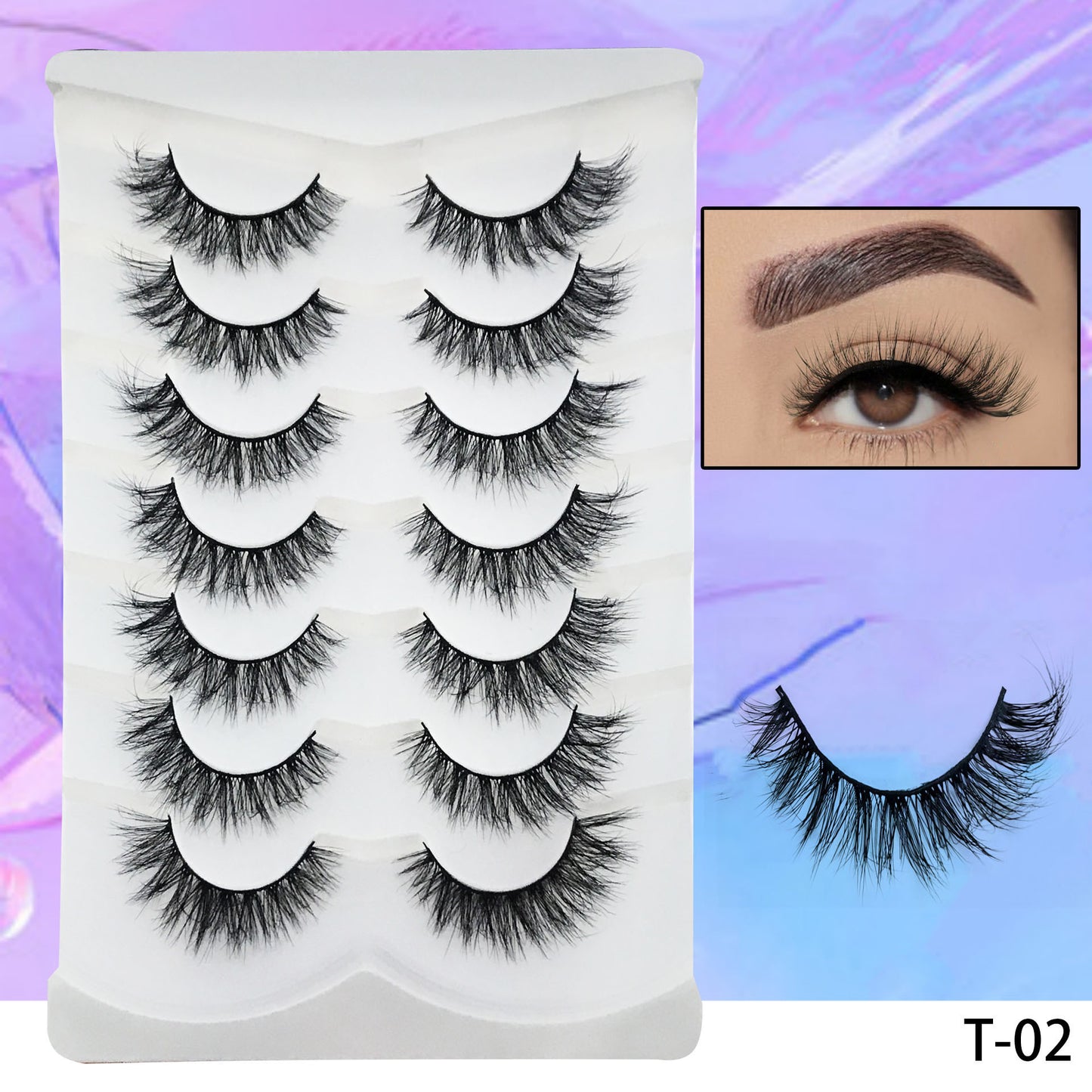 Double Pairs Of Eyelashes Natural Thick Imitated Mink False Lashes