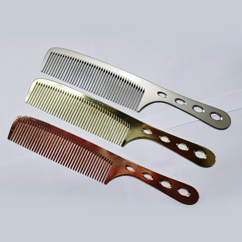 Men's Stainless Steel Cutting Hairdressing Metal Hair Brushes & Combs