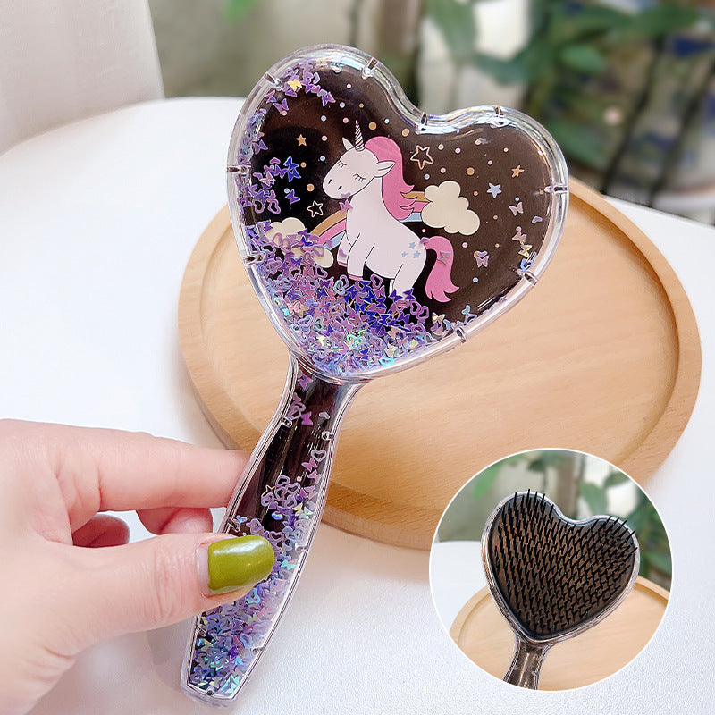 Quicksand Air Cushion Massage Cute Heart Does Hair Brushes & Combs