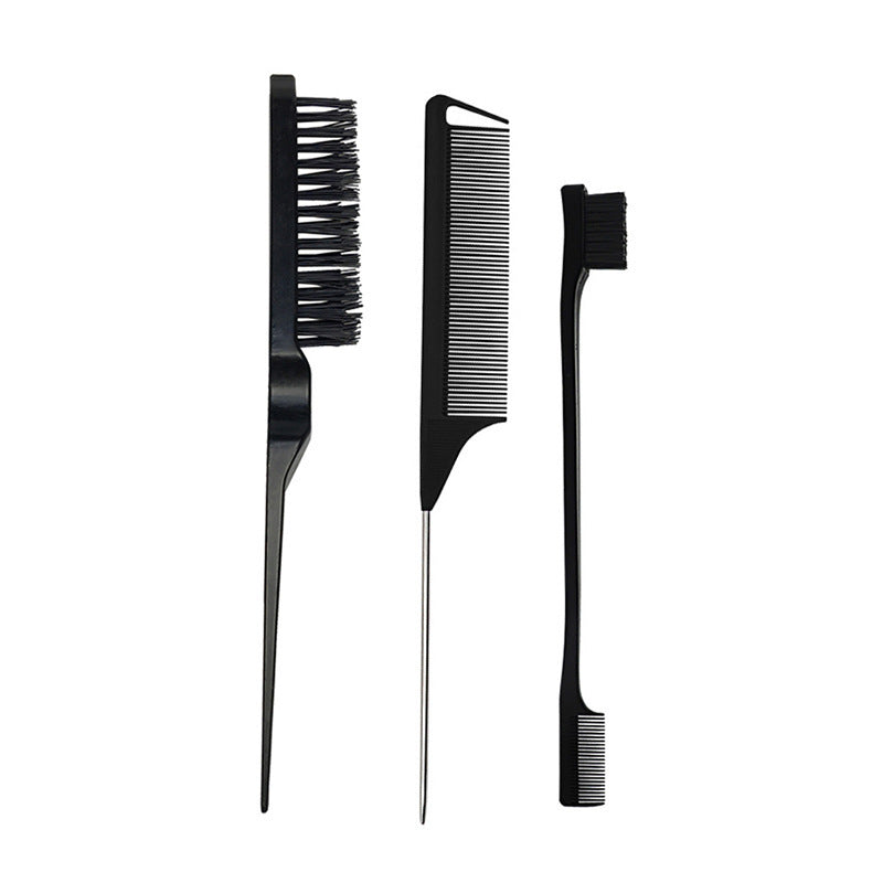 Fluff Three-piece Steel Needle Tail Double-headed Hair Brushes & Combs