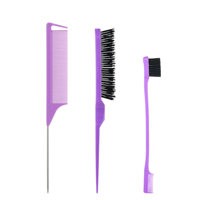 Three-piece Fluff Steel Needle Tail Double-headed Hair Brushes & Combs