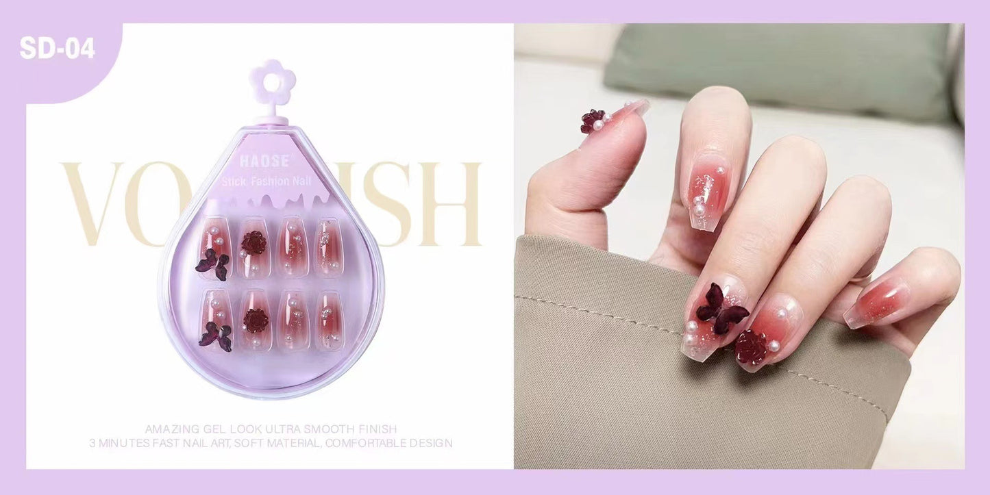 Soft Detachable Repeated Use Jelly Piece Nail Stickers