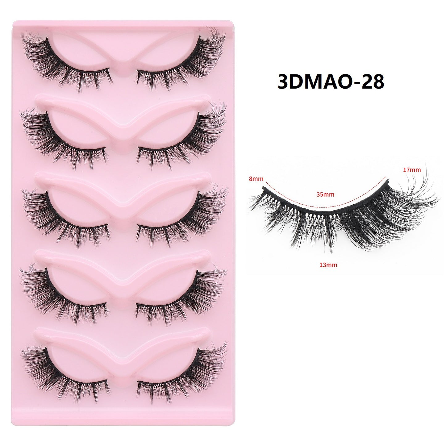 Pairs Of Cat Eyelashes Thick Curl Tail False Lashes