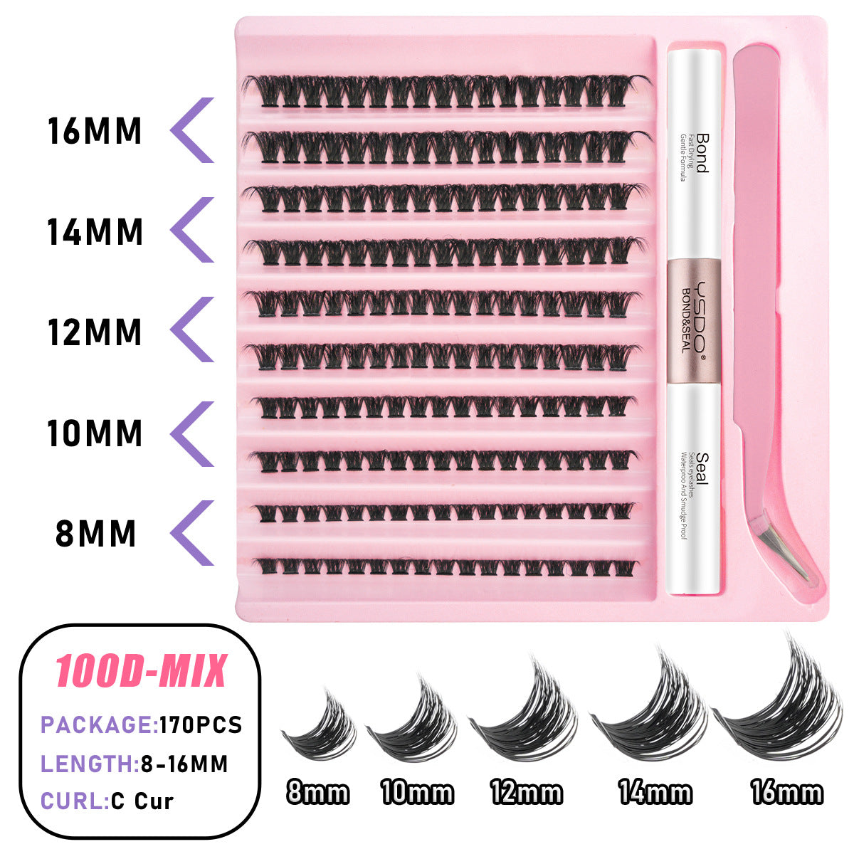 Segment Eyelashes Suit Single Cluster Individual False Lashes