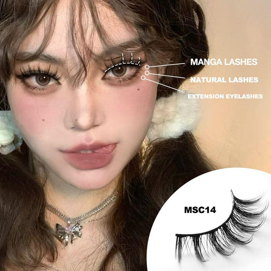 Grass Cartoon Eyelash Curling Little Devil Pair False Lashes