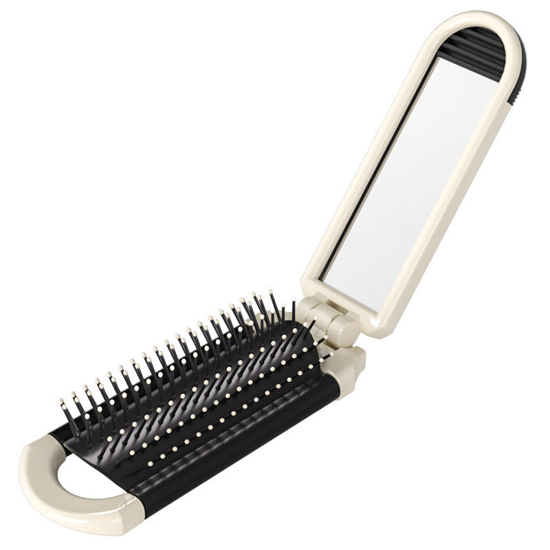 Folding Compact Portable Airbag Massage Good-looking Milky White Hair Brushes & Combs