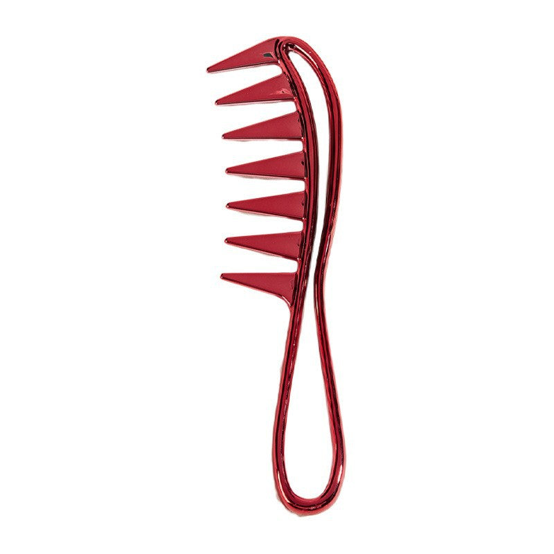 Men's Curly Big Tooth Barber Shop Retro Back Shape Texture Hair Brushes & Combs