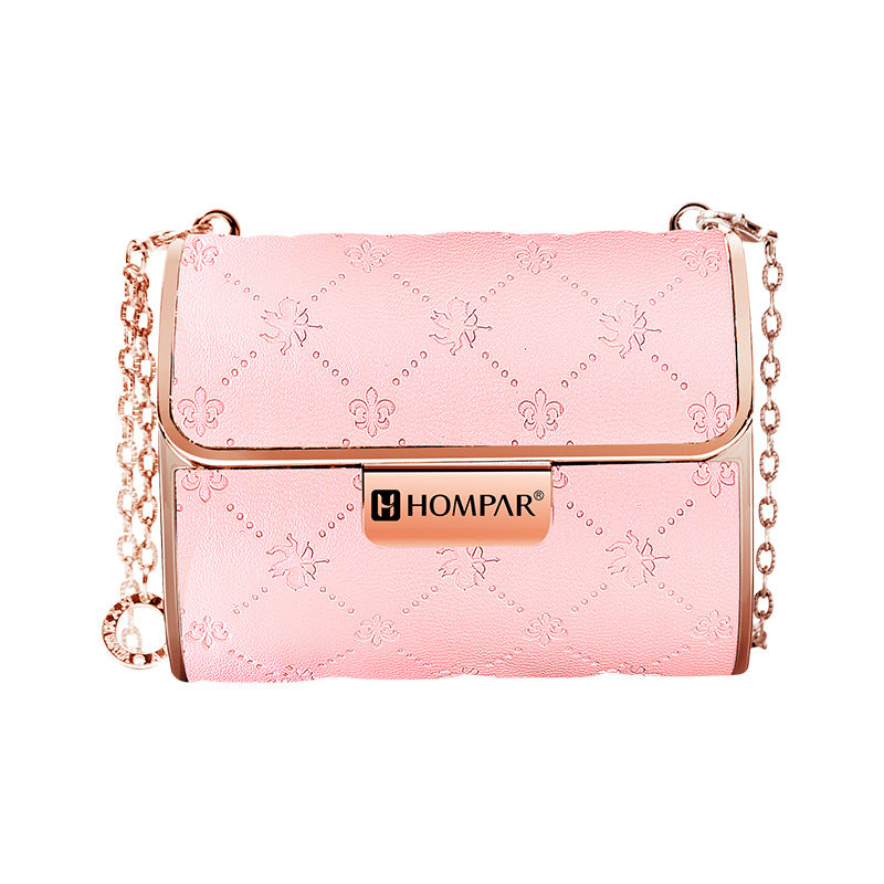 Luxury Pet Chain Pink Leather Bag Box Lipsticks