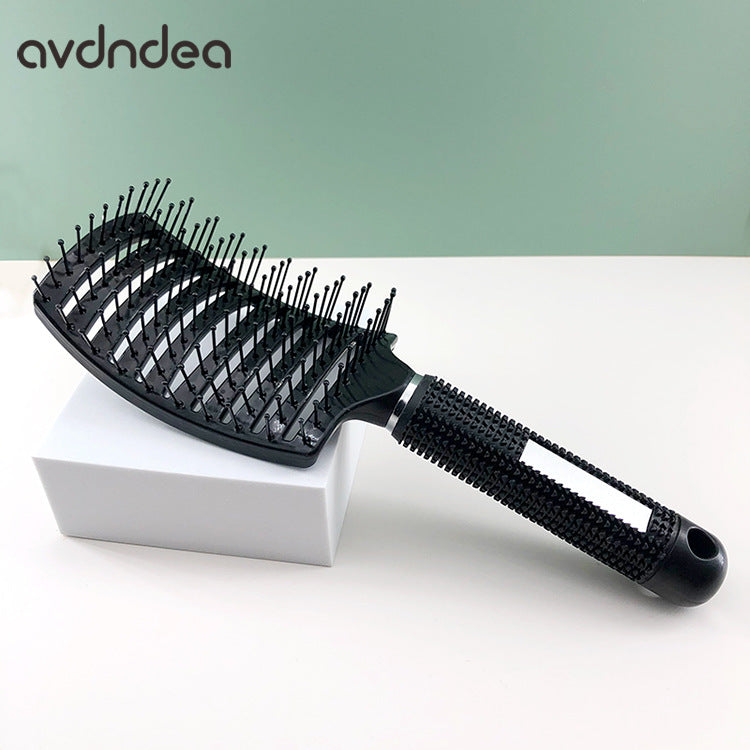 Vent Fluffy Shape Big Curved Massage Head Hair Brushes & Combs