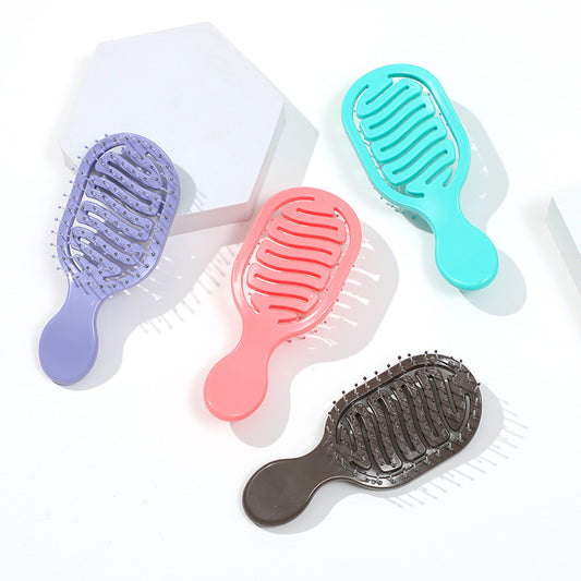 Runway Mini Hollow Cute Rib Air Hair Brushes & Combs