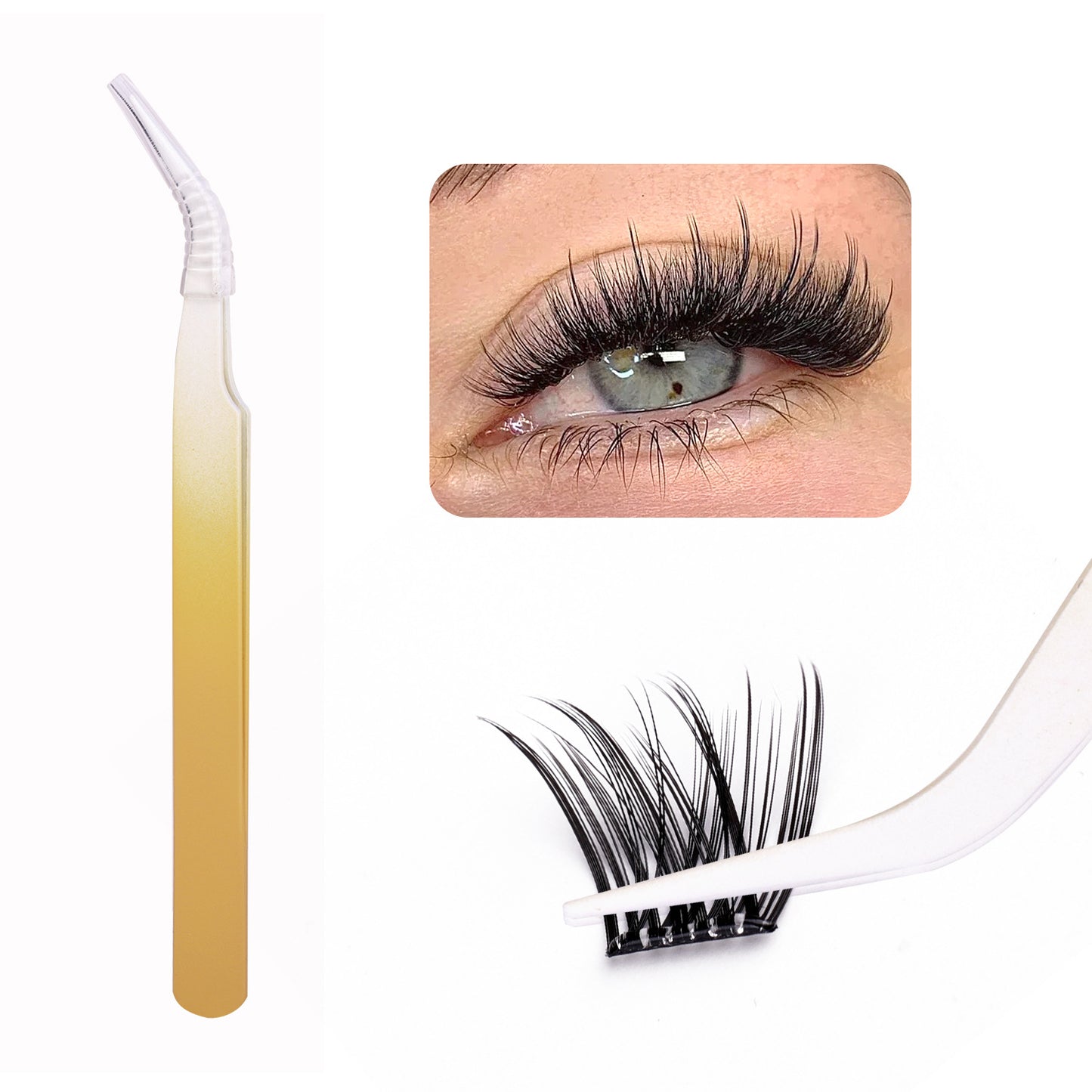 Eyelashes Curling Thick Eyelash Segmented Self-adhesive False Lashes