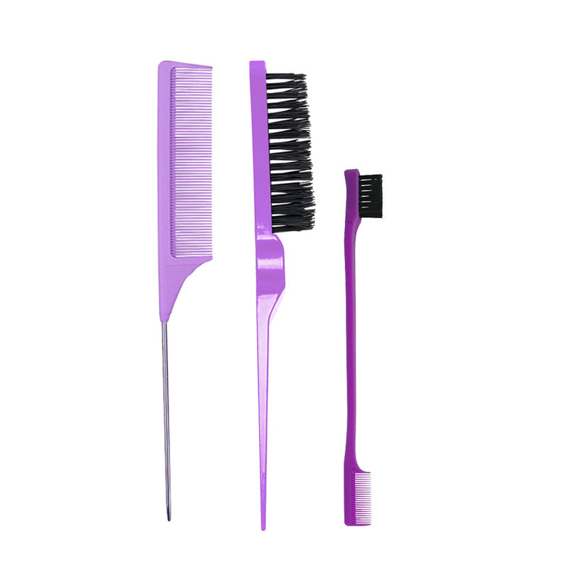 Fluff Three-piece Steel Needle Tail Double-headed Hair Brushes & Combs