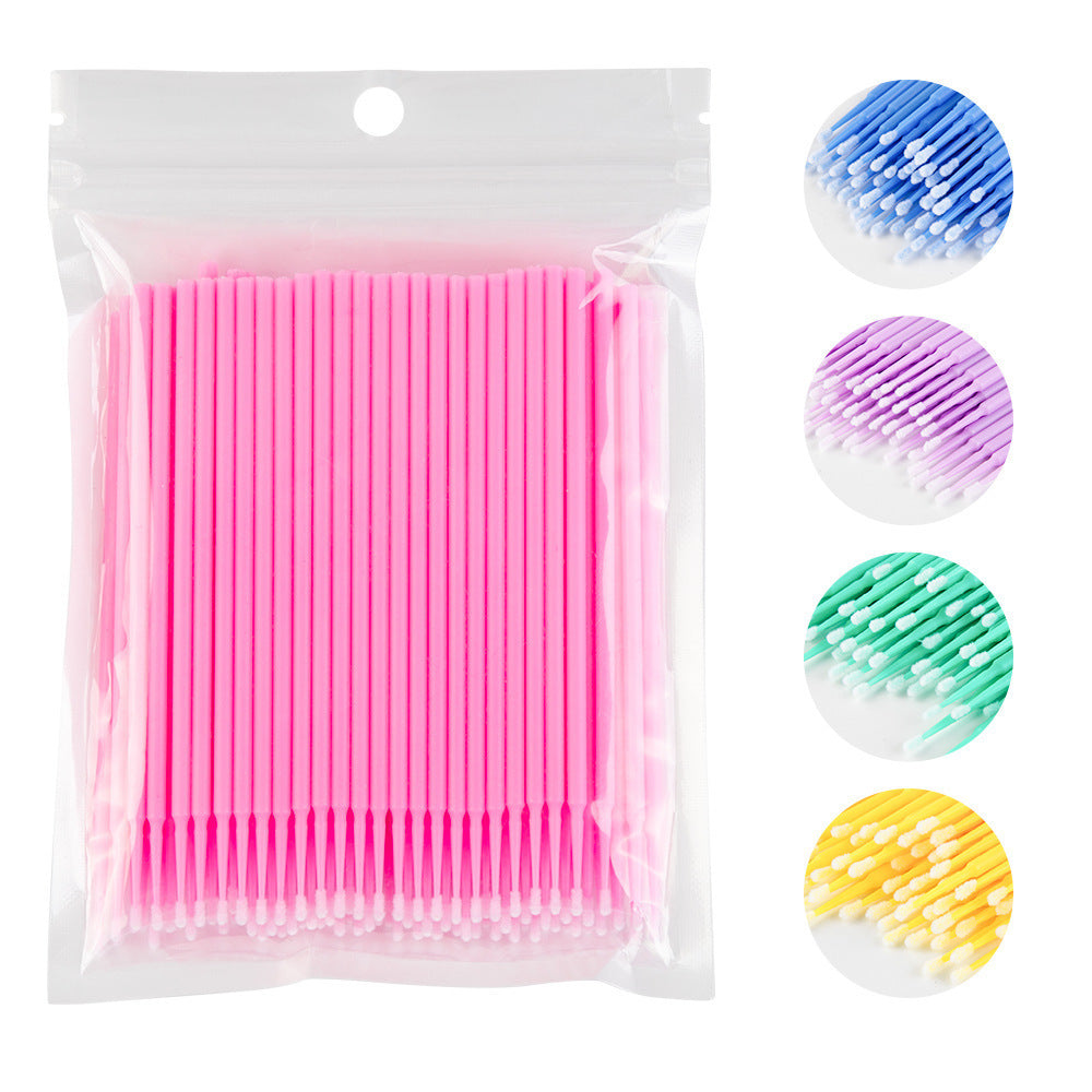 Eyelash Cotton Swab Disposable Swabs Small Head False Lashes