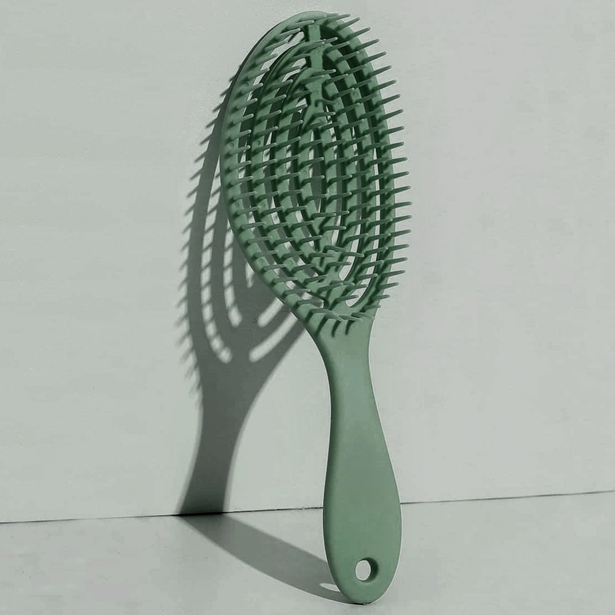 Head Curling Hollow Oval Gradient Plastic Candy Hair Brushes & Combs