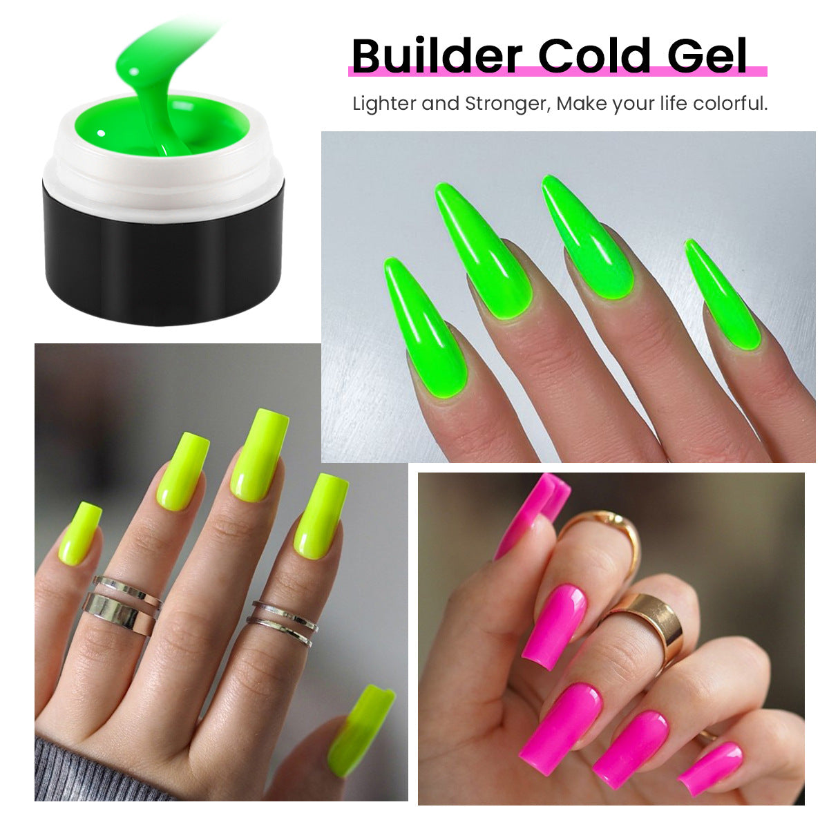 Paper Cups Extended Glue Summer Fluorescent Nail Polish