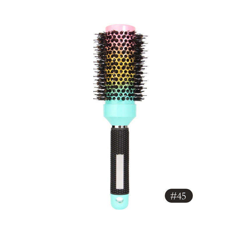 Modeling Ceramic Aluminum Tube Rainbow Color Mane Cylinder Hair Brushes & Combs