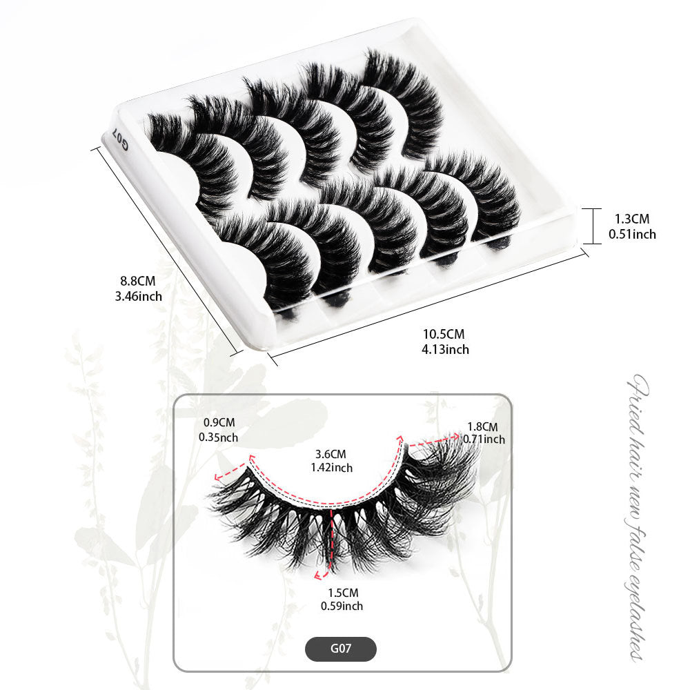 Eyelashes Thick Cross Imitated Mink Pairs False Lashes