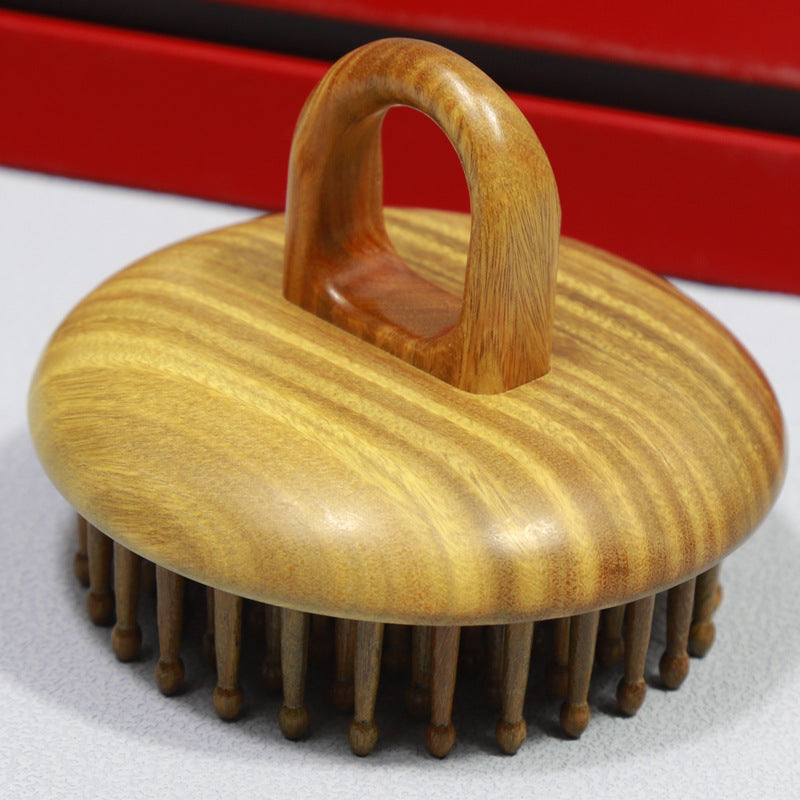 Ring Massage Teeth Sandalwood Head Meridian Hair Brushes & Combs