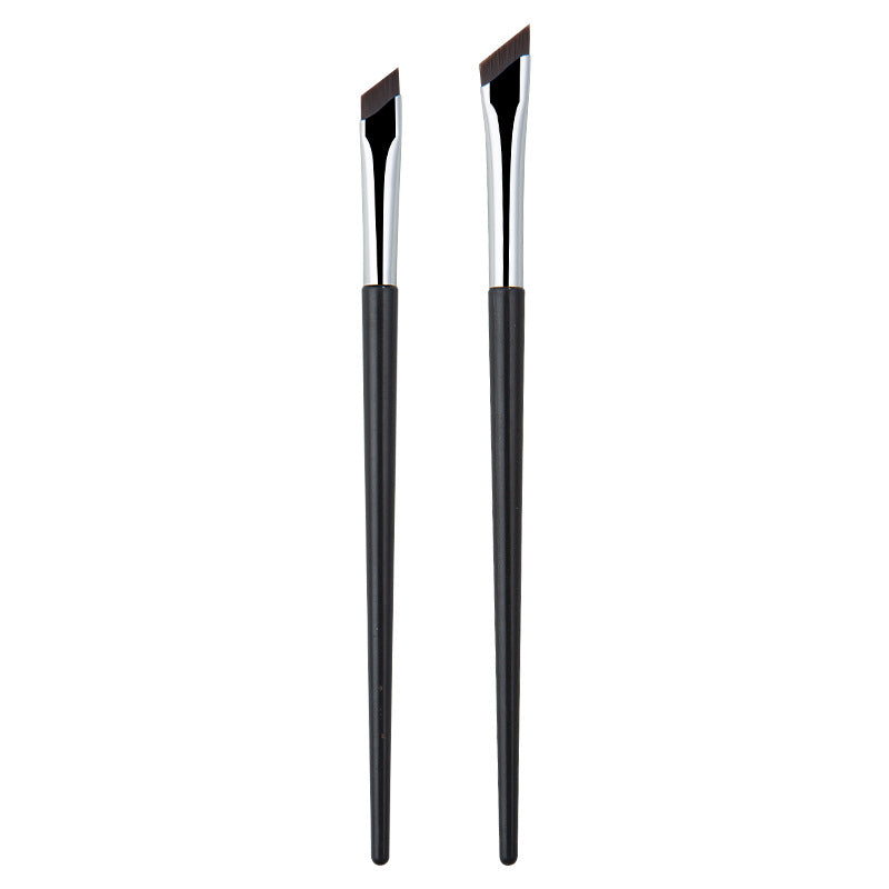 Plastic Cable Portable Bevel Flat Head Eyelid Makeup Brushes Accessories