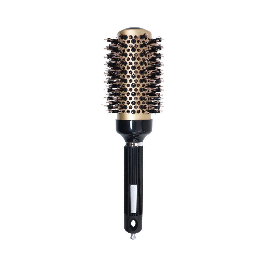 Golden Rolling High Temperature Resistant Ceramic Aluminum Tube Hair Brushes & Combs