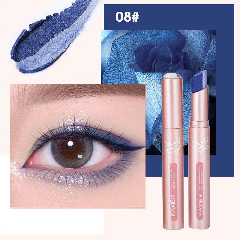 Gradient Two-color Pen Pearlescent Thin Glittering Eyeshadow