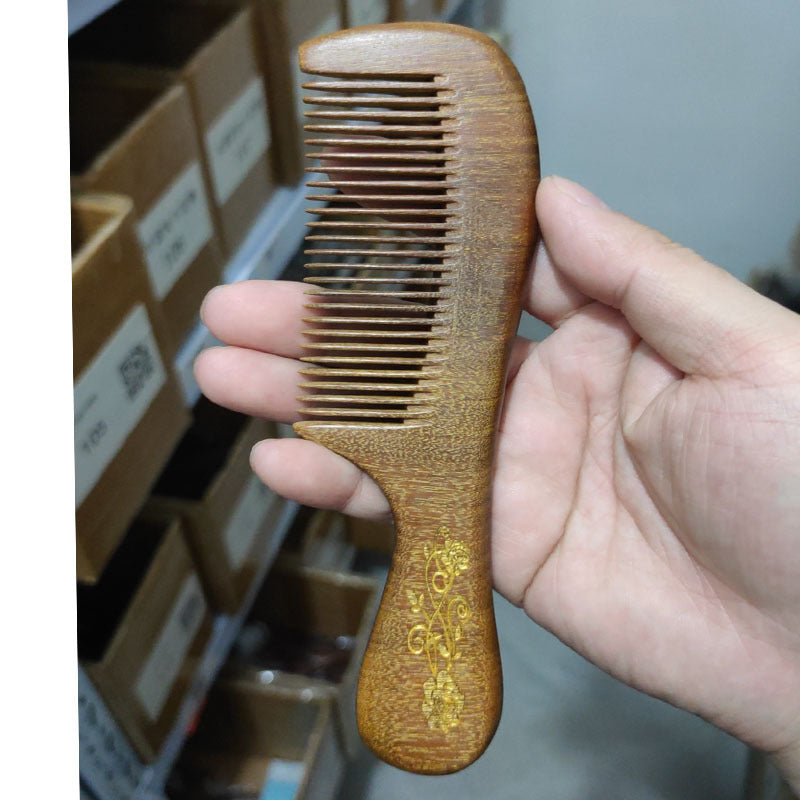 Golden Sandalwood Peacock Black Gold Ebony Hair Brushes & Combs