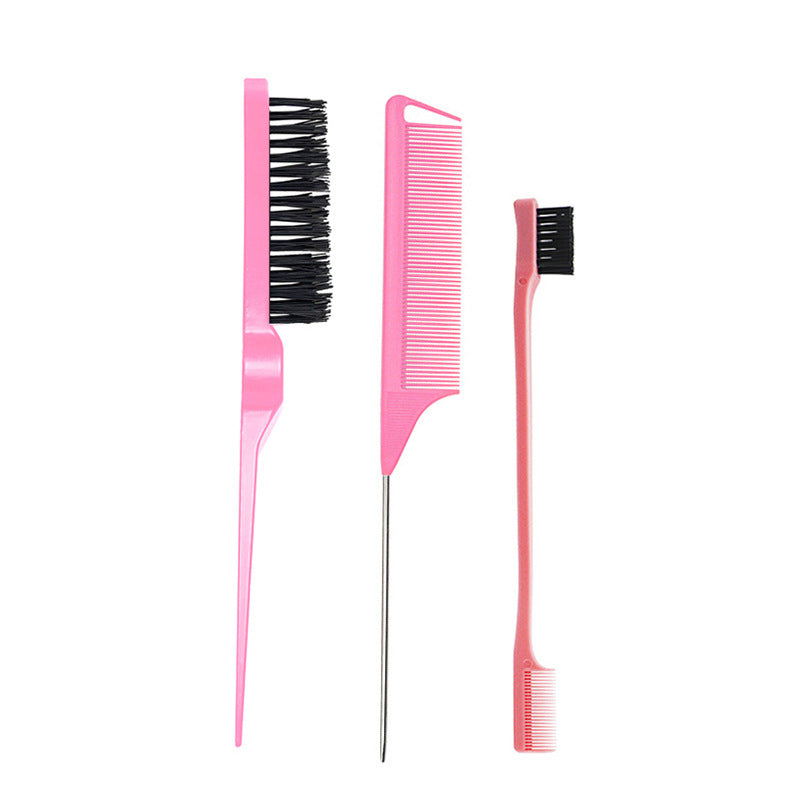 Hairdressing Brush Three-piece Fluff Steel Needle Tail Hair Brushes & Combs