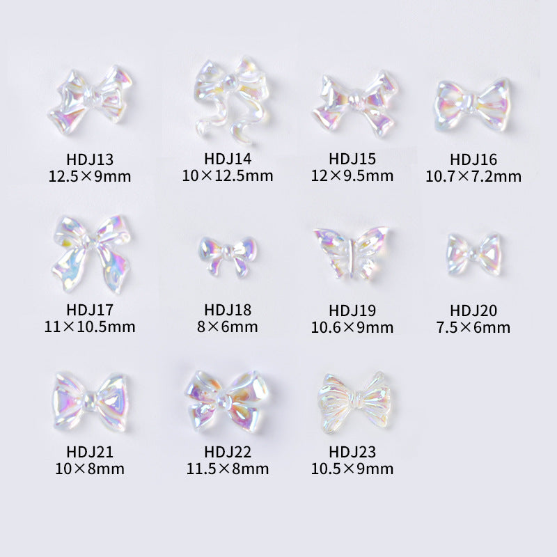 Ornament Aurora Three-dimensional Bow Transparent Manicures Nail Care Nail Art