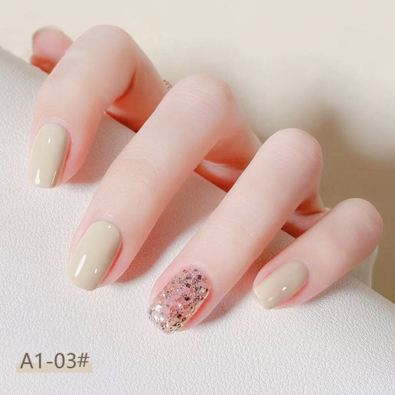 Ice Penetration Flesh Colored Milk Tea Apricot Color Nail Polish