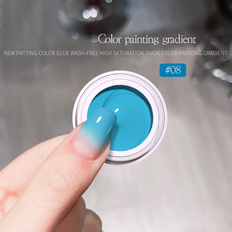 Pat Glue Colored Drawing High Saturation Thick Painted Nail Polish