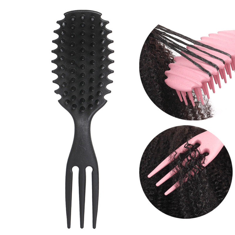 Wheat Straw Hollow Ms. Long Special Head Meridian Hair Brushes & Combs